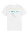 Tee-shirts COL ROND unisexe broderie blanche / impression couleur